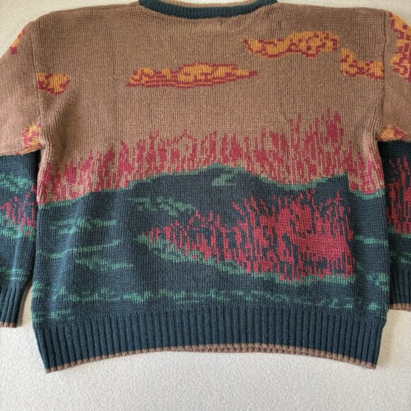 Vintage Paulo Conti Sweater Mens XL Wildlife Mallard Ducks Hunting Outdoor Cabin - Picture 16 of 16